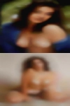 Topless girls swinging